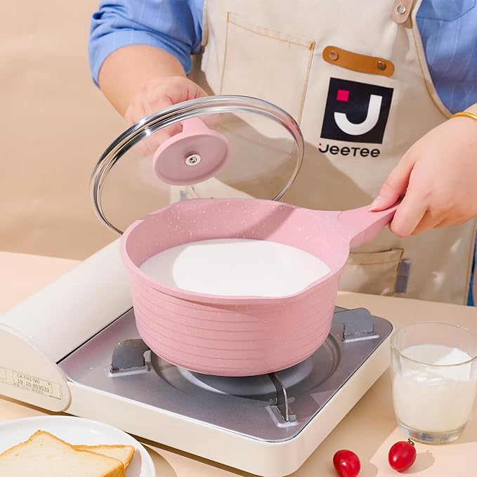 JEETEE Pink Pots and Pans Set Nonstick 23pcs, Healthy Kitchen Cookware Sets - Image 8
