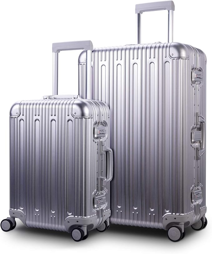 TRAVELKING All Aluminum Luggage Carry On Spinner Hard Shell Suitcase - Image 7