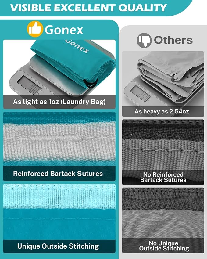 Gonex 8 Set Compression Packing Cubes, Expandable Mesh Organizer - Image 6