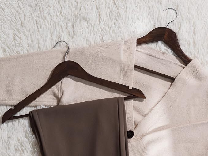 StorageWorks Wooden Hangers 20 Pack, Wood Coat Hanger - Image 3
