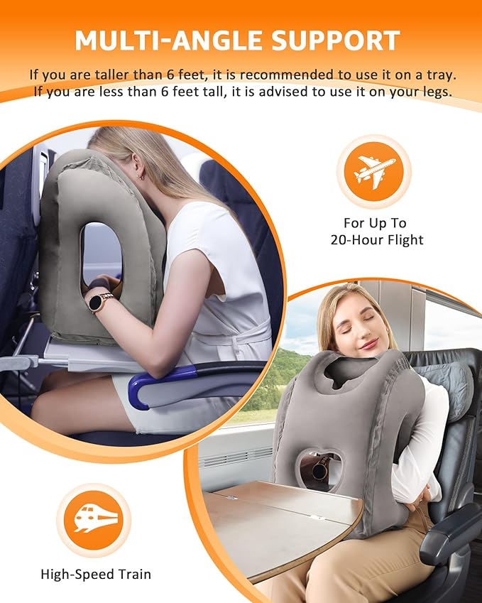 Sunany Travel Pillow, Inflatable Neck Pillow Used - Image 4