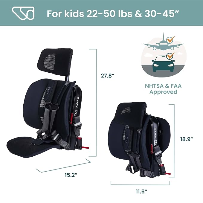 WAYB Pico Travel Car Seat with Premium Carrying Bag- Lightweight, Foldable - Image 2