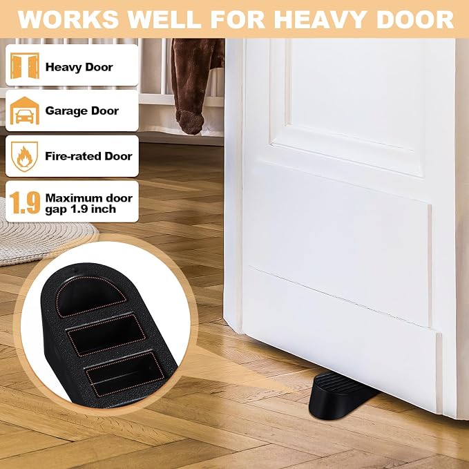 Frienda 4 Pack Large Door Stoppers Heavy Duty Rubber Stopper - Image 6
