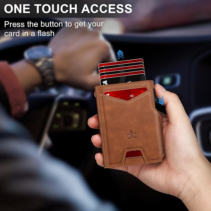 Wallet for Men Wallet with Slim Pop Up Card Holder 9-13 Cards, Bifold - Image 2
