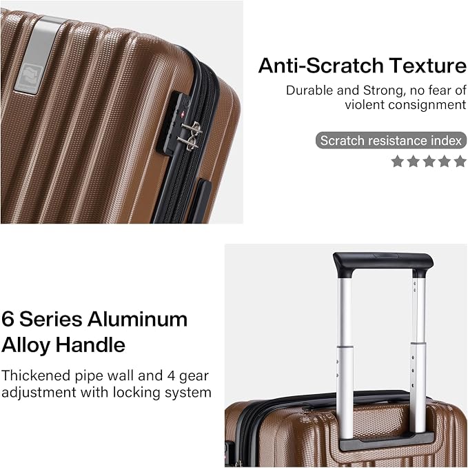 Hanke Expandable Hard Shell Luggage Sets 2 piece Carry on Luggage - Image 6