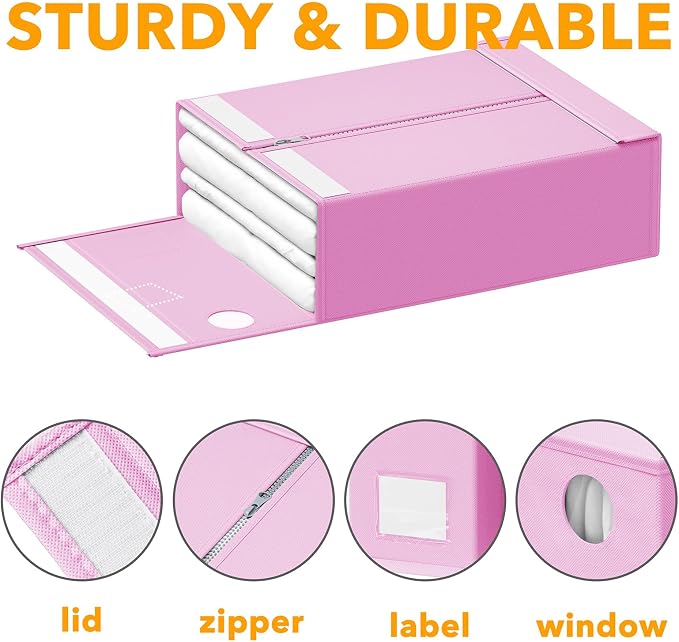 SpaceAid 12 Pack Bed Sheet Organizers and Storage, Foldable Sheet Organizer - Image 6
