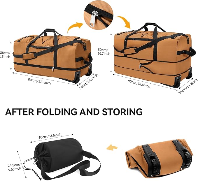 CONTAIL 32" Soft-Sided Rolling Duffle Bag - Image 3