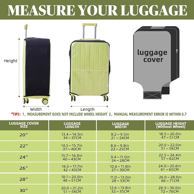 Clear Luggage Cover Protectors For Suitcases, Elastic Transparent waterproof - Image 5