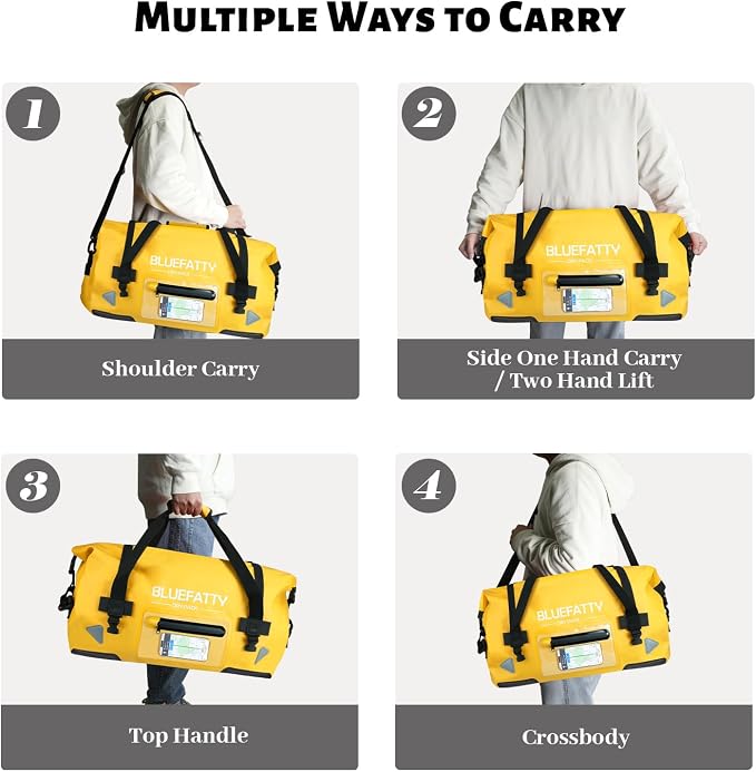 Large Waterproof Duffel Bag Roll-top Heavy Duty Dry Duffle Bags - Image 5