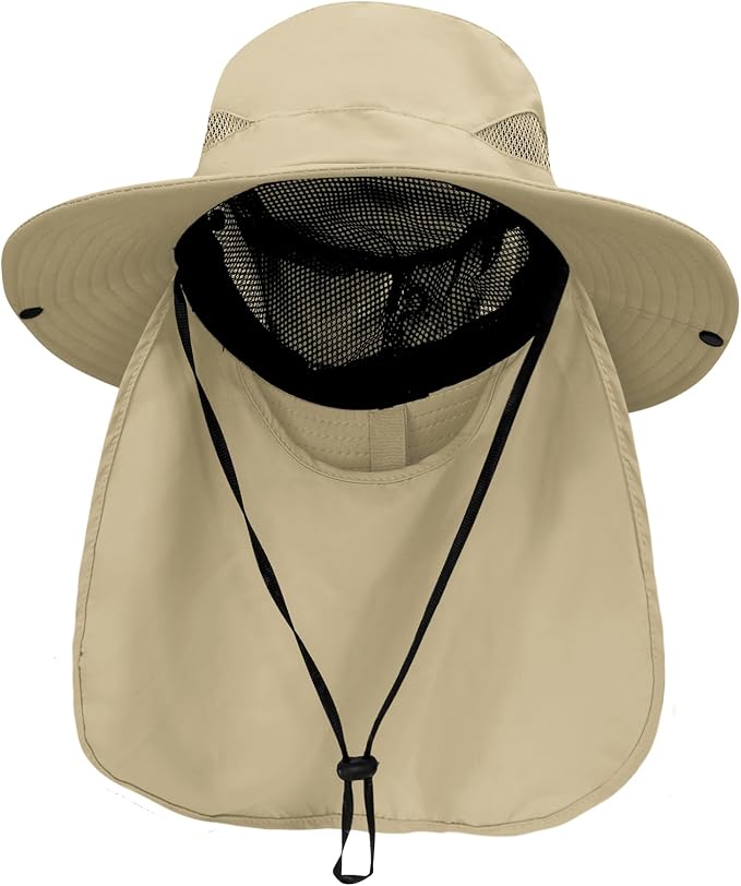 PFFY Sun Bucket Hats for Men Women 3” Wide Brim UPF 50+ Fishing & Beach Hat by PFFY