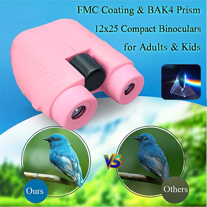12x25 Compact Binoculars for Adults & Kids, High Powered Lightweight Waterproof - Image 5