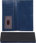 VISOUL Mens Leather Long Checkbook Bifold Wallets by VISOUL