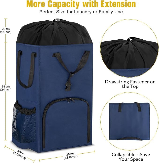 Laundry Bag Backpack Extra Large, 110L Laundry Backpack Heavy Duty - Image 2