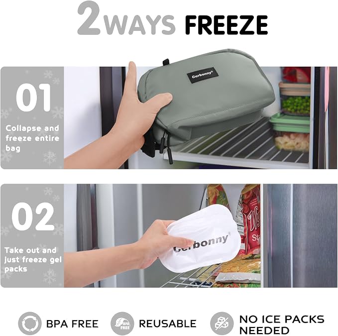Small Cooler Bag Freezable Lunch Bag - Image 2