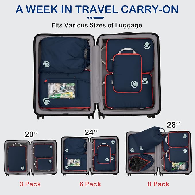 Cipway Compression Packing Cubes, Ultralight Luggage Organizer Bags - Image 7