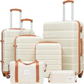 LONG VACATION 6 Piece ABS+PC Hardshell Luggage Set by LONG+VACATION