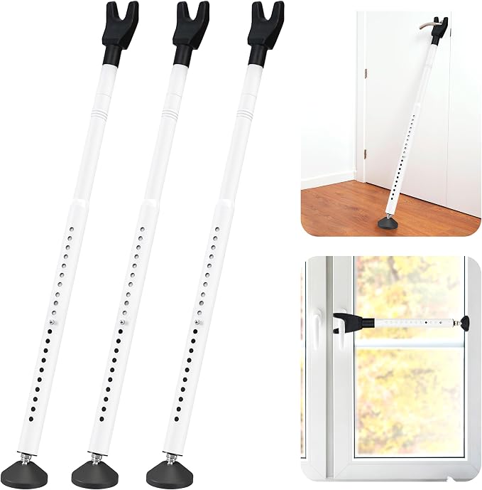 Sliding Door Security Bar, 3 Pack Adjustable Heavy Duty Sliding Door Lock Bar by MoHern