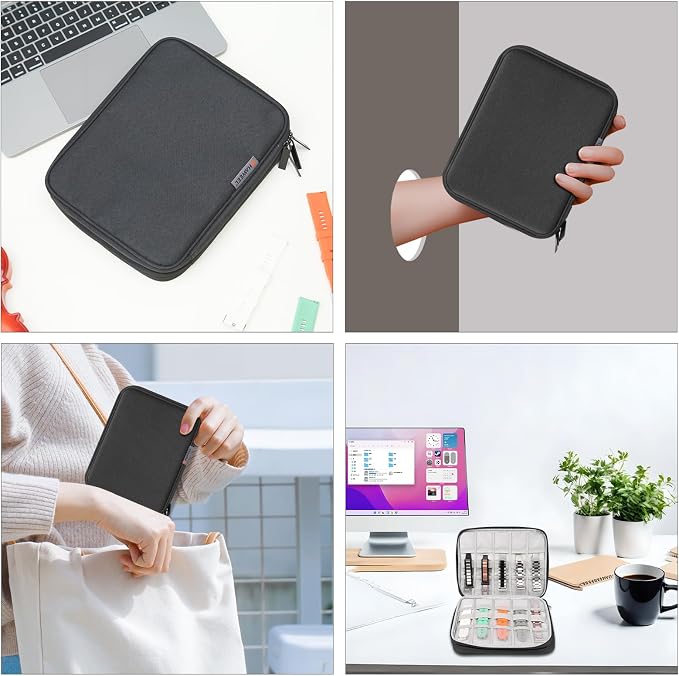 Electronic Accessories Organizer Carry Bag, Travel Cable Storage Case Portable - Image 7