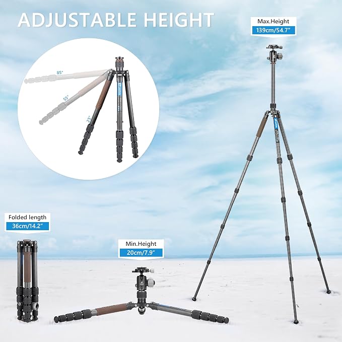 Carbon Fiber Lightweight Travel Tripod - Image 2