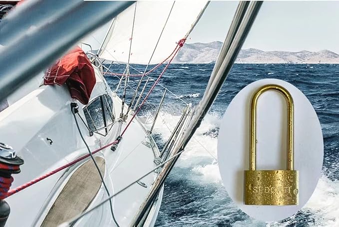Weather Proof Locks with Same Key#31322, Solid Brass Keyed Alike Padlocks with - Image 5