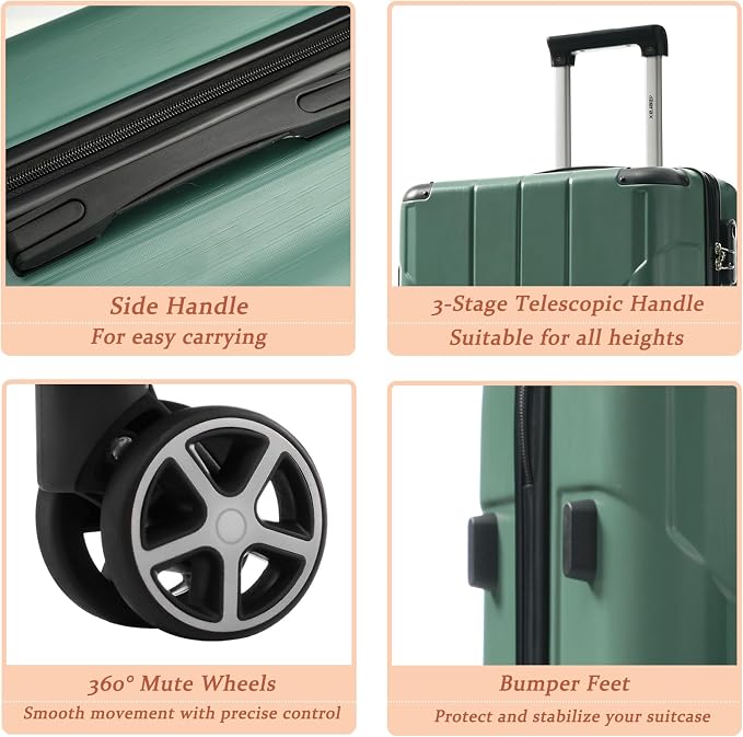 Merax Luggage Sets 3-Piece Hardshell - Image 8