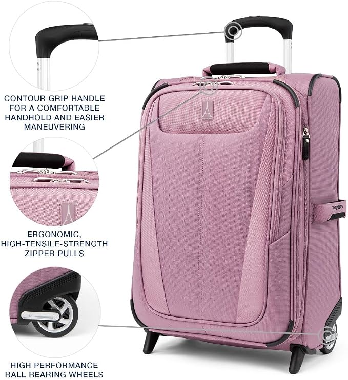 Travelpro Maxlite 5 Softside Expandable Upright 2 Wheel Carry on Luggage - Image 2