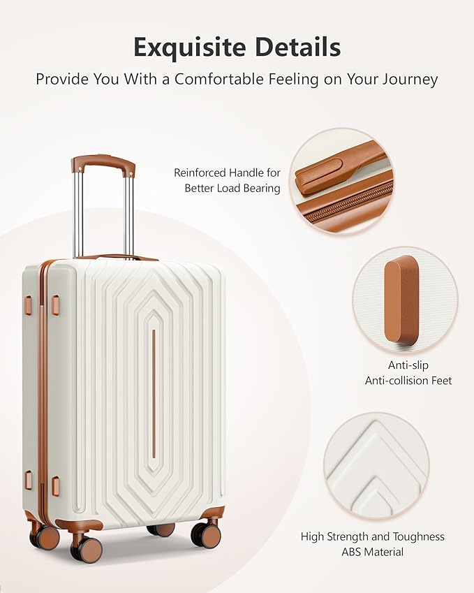 Luggage Sets 3 Piece Hardside Suitcase - Image 3