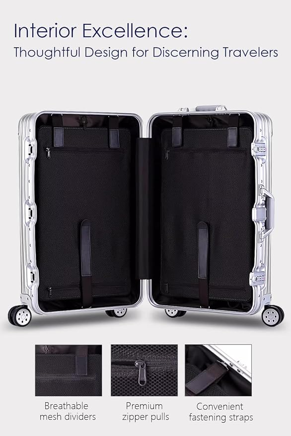 HotWay 24 Inch All Aluminum Checked In Luggage - Image 6