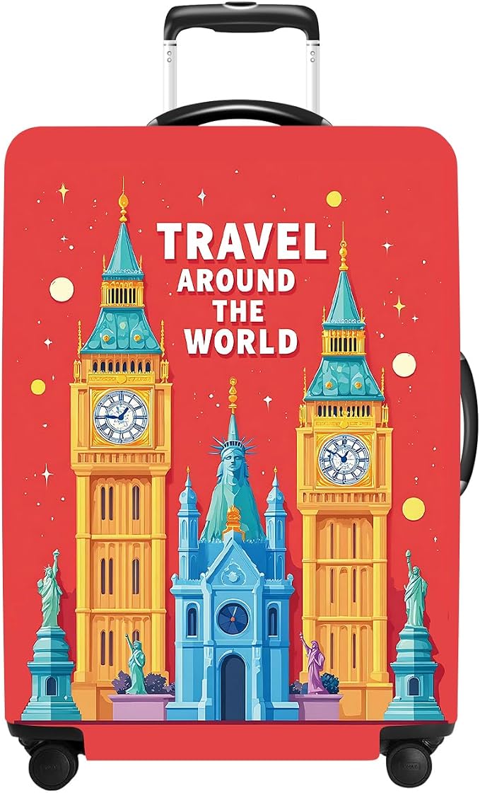 Luggage Cover Washable Suitcase Protector Anti-Scratch, Stretchable Fit by THISFIND