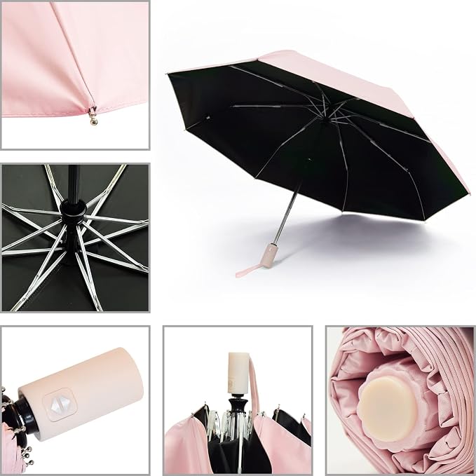 SY COMPACT Umbrella Automatic Travel Waterproof Light Folding Umbrellas Easy - Image 4