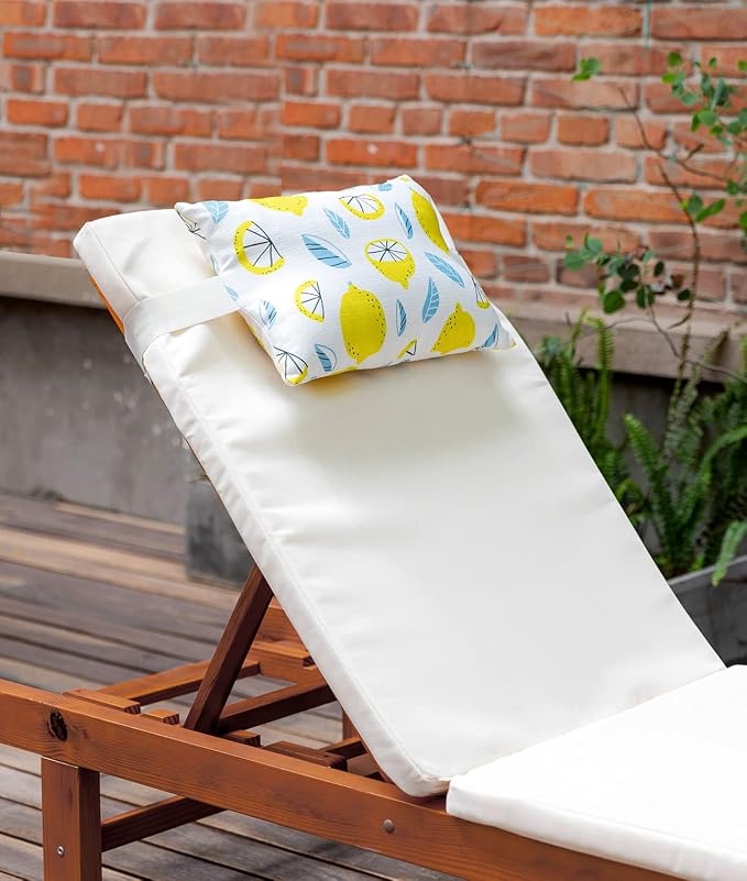 Outdoor Patio Chaise Lounge Small Headrest Waterproof Pillows - Image 3