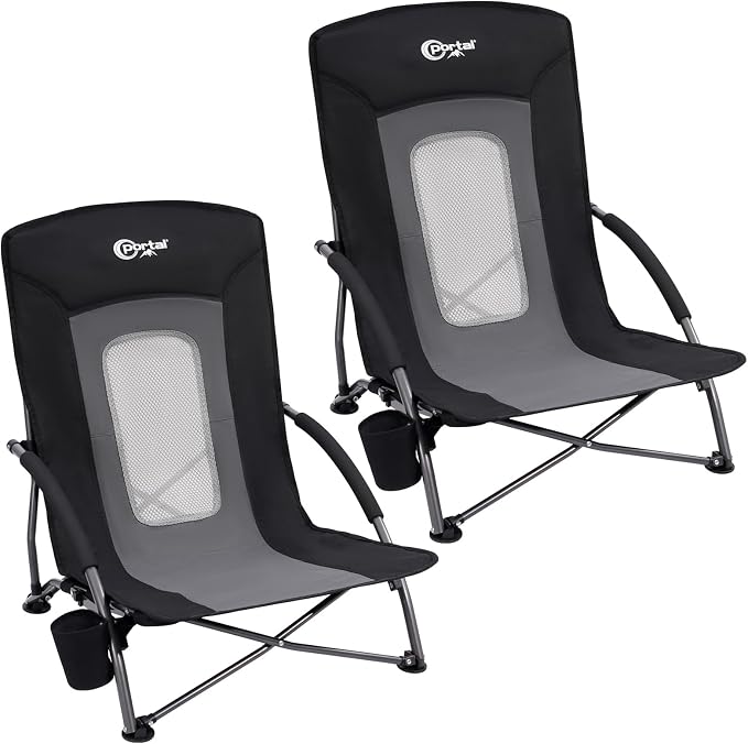 PORTAL Beach Chairs for Adults Camping Low Lightweight Portable Chair by PORTAL