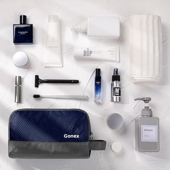 Gonex Travel Toiletry Bag Nylon, Dopp Kit Shaving Bag Toiletry Organizer Deep - Image 6