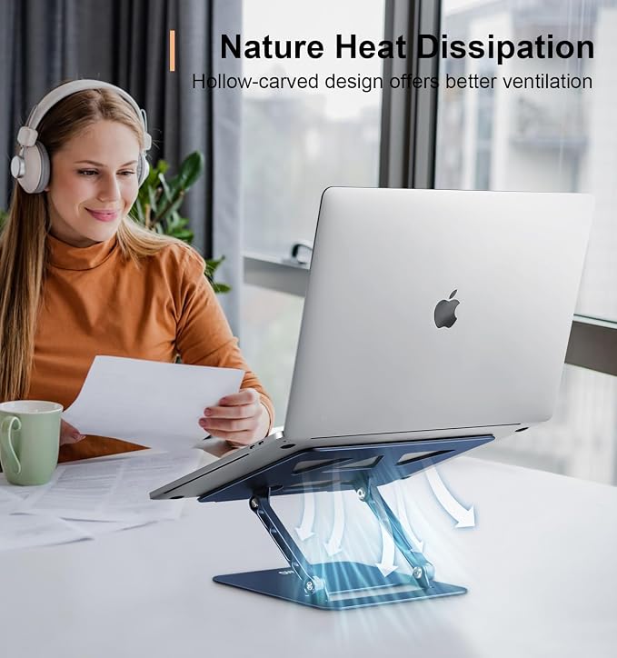 Adjustable Laptop Stand for Desk, Portable Laptop Stand Holder and Riser - Image 3
