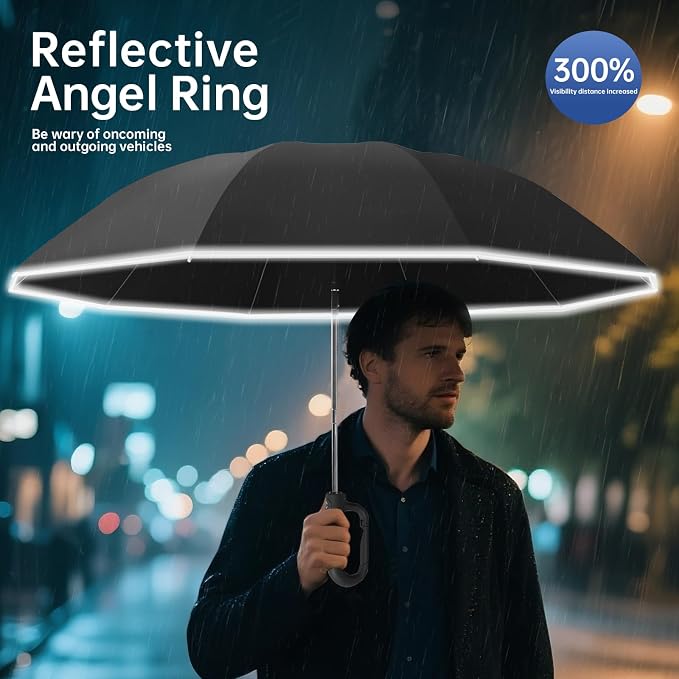 Portable Travel Umbrella, and windproof, reverse folding umbrella - Image 3