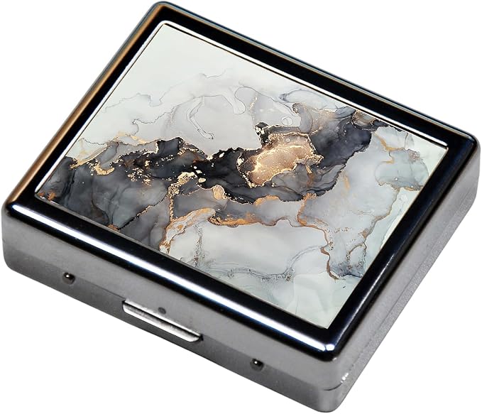 Silver Vintage Pill Box 7 Day Metal Pill Box - Image 3