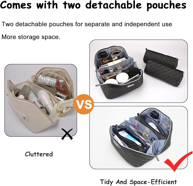 BOYATU Travel Makeup Bags for Women: Large Cosmetic Bag Waterproof - Image 6