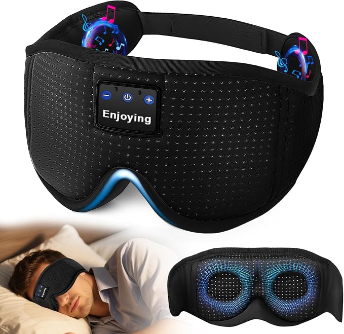 Sleep Headphones, Sleep Mask Bluetooth Wireless Music Eye Mask, Sleeping Mask by Unknown