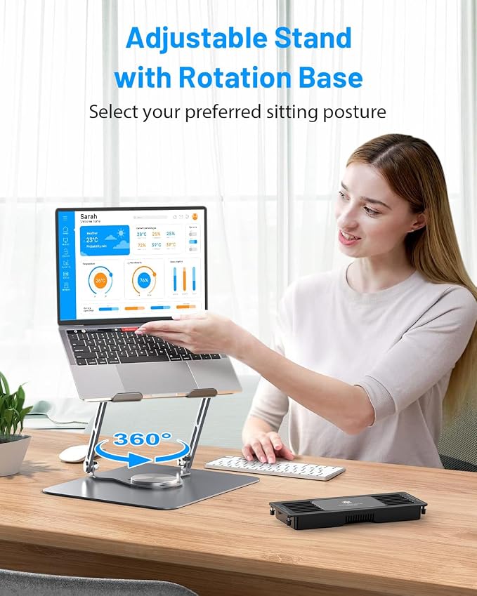 Laptop Cooling Stand with Detachable Thermoelectric Cooler, Adjustable Height & - Image 4