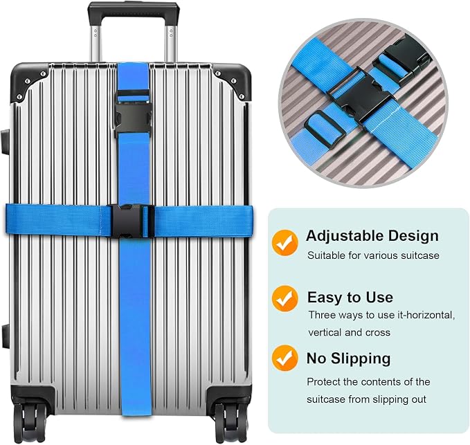 Luggage Straps for Suitcases TSA Approved, Travel Belt Suitcase Belt, Suitcase - Image 2
