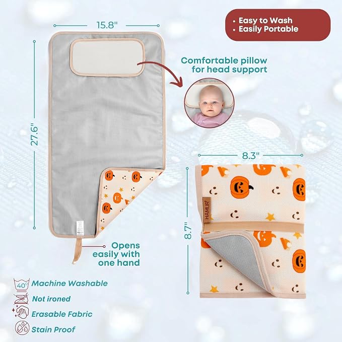 HAMUR HOME Portable Baby Changing Pad – Waterproof, Foldable & Lightweight - Image 4