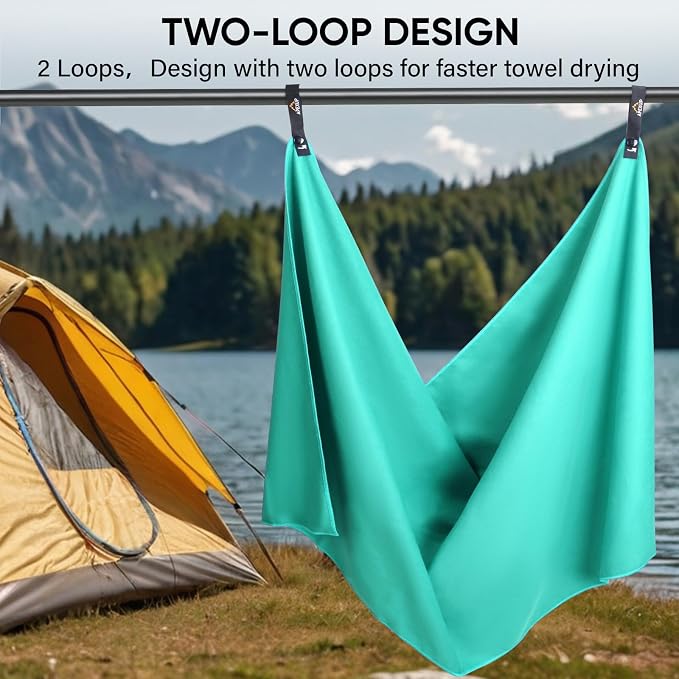 APEXUP Microfiber Travel Towel, Ultra Absorbent Quick Dry Towels, Lightweight - Image 6
