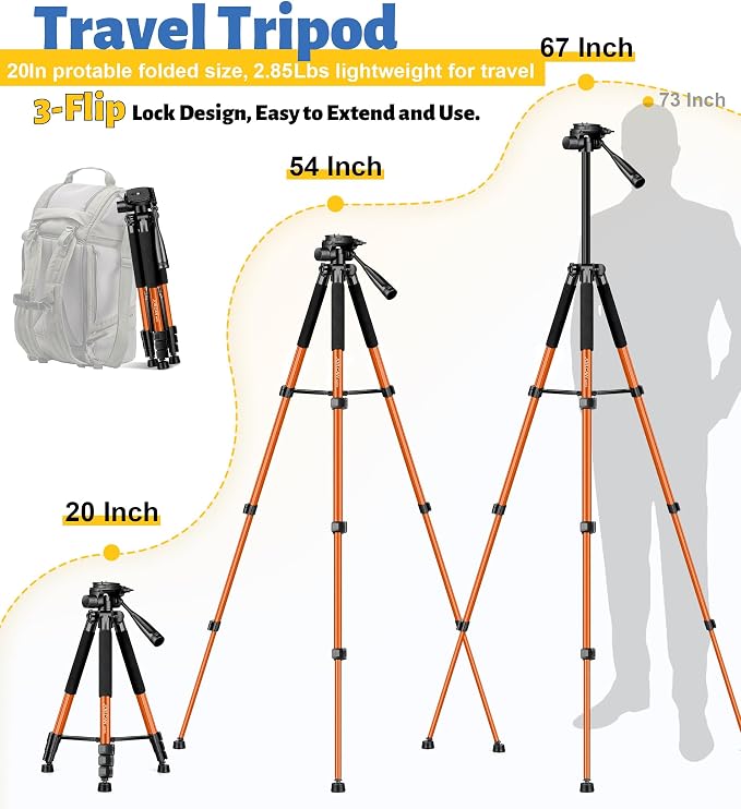 JOILCAN Tripod for Camera, Phone Tripods for Video Recording Photo Vlog - Image 5