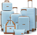 Luggage Sets with spinner wheels, PC+ABS Hard Shell Travel Luggage, Lightweight by Unknown