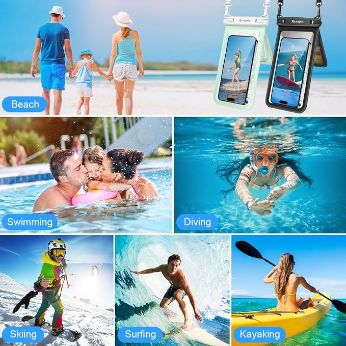 Double Space Waterproof Phone Pouch, 2 Pack Waterproof Phone Case - Image 6