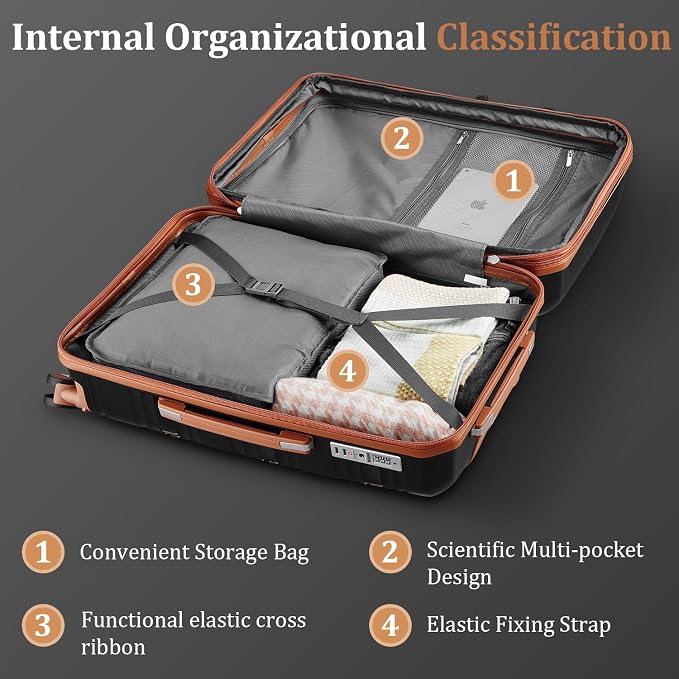 4-Piece Expandable Hardshell Luggage Set - Image 9