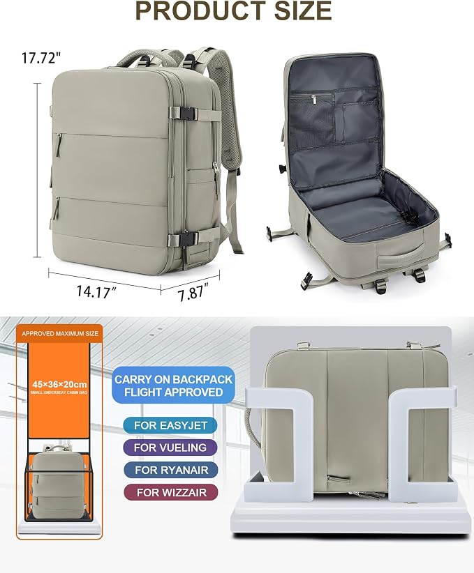 coowoz Large Travel Backpack Carry On - Image 3