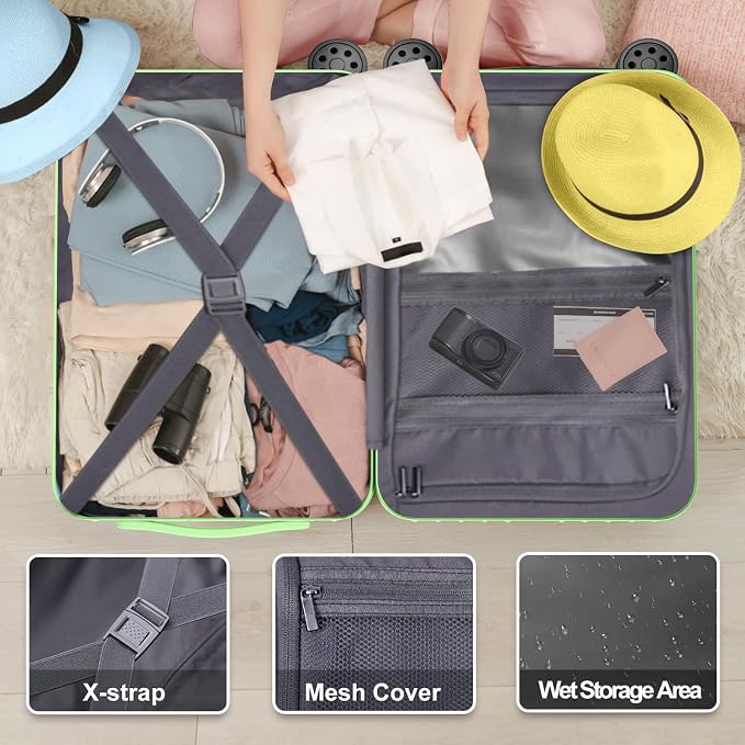 Krute Luggage Sets 2 Pieces PC+ABS Hardshell Suitcase - Image 7