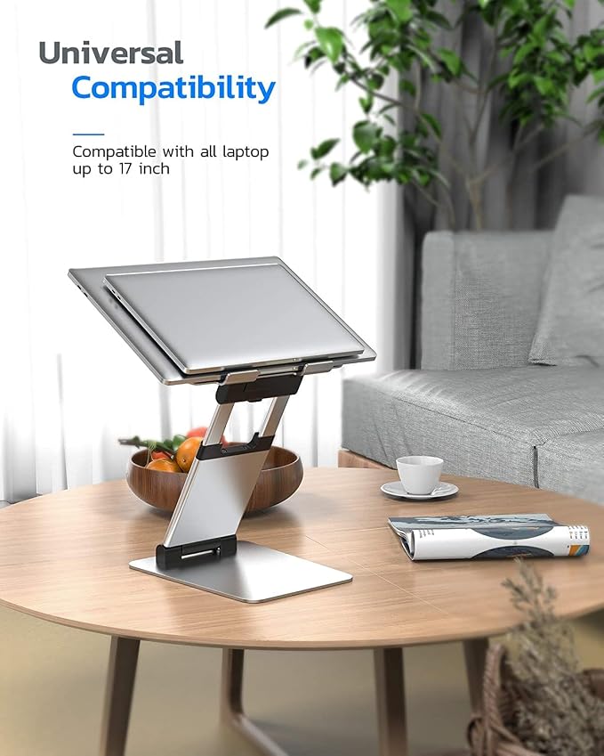 Nulaxy Laptop Stand, Ergonomic Sit to Stand Laptop Holder Convertor, Adjustable - Image 4