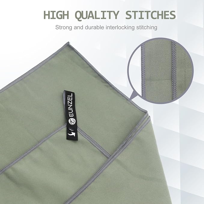 Eunzel Quick Dry Camping Towel, Microfiber Travel Towel 3 Size at 1 Pack - Image 3